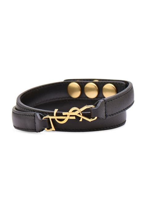 bracelet yves saint laurent or|yves saint laurent leather bracelet.